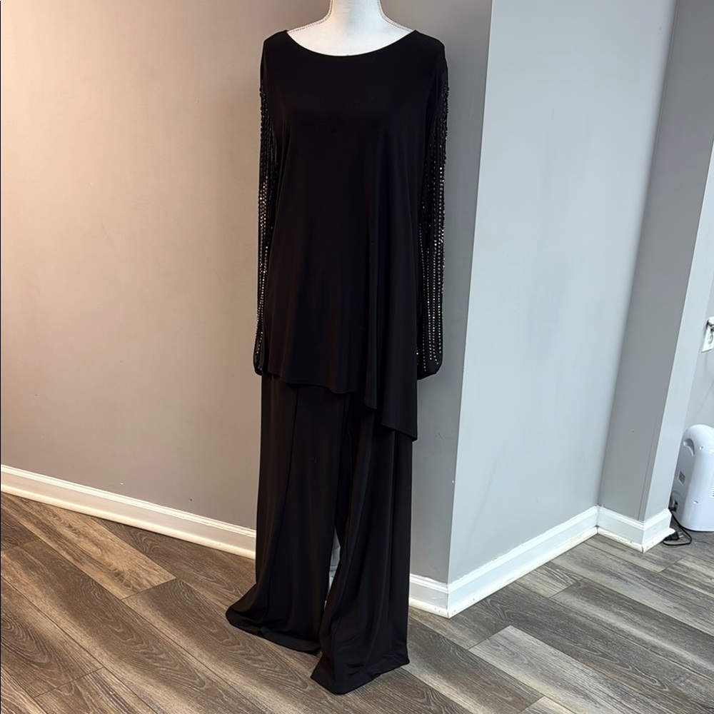 MARINA Black Wide Leg Pants & Jumpsuit